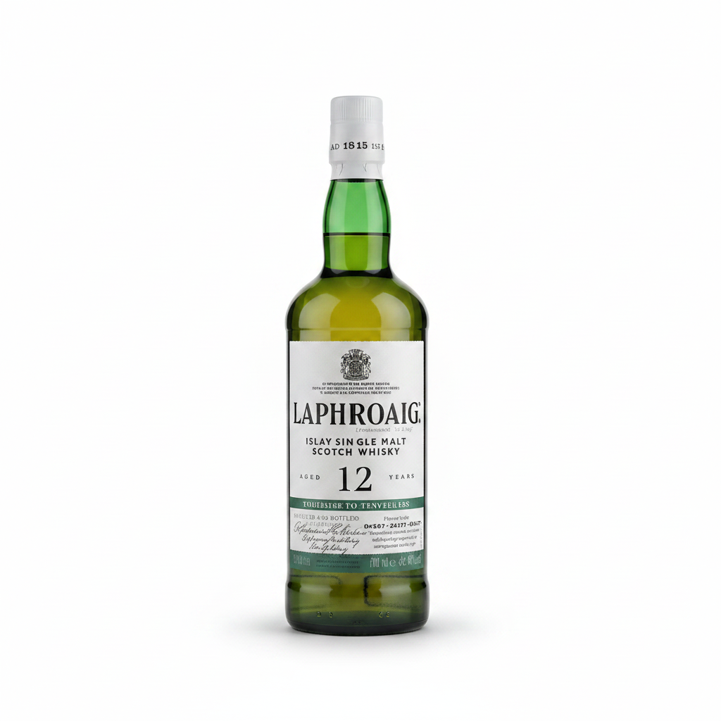 Laphroaig 12 ani - whisky single malt Islay afumat, sticla 0.7L